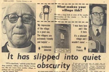 Newspaper feature about Market Lavington in 1965