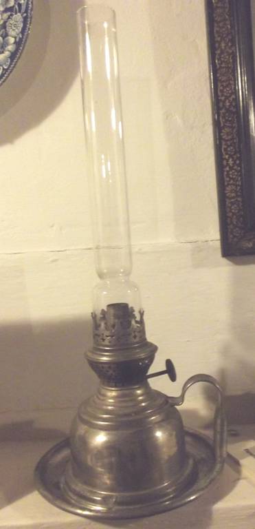 Late nineteenth century paraffin lamp at Market Lavington Museum