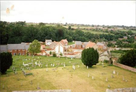 A view from St Mary's, Market Lavington in 1990