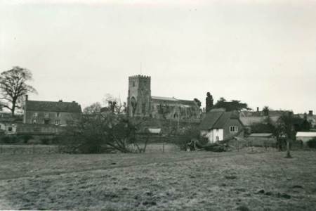 Market Lavington from the old recreation ground on The Spring