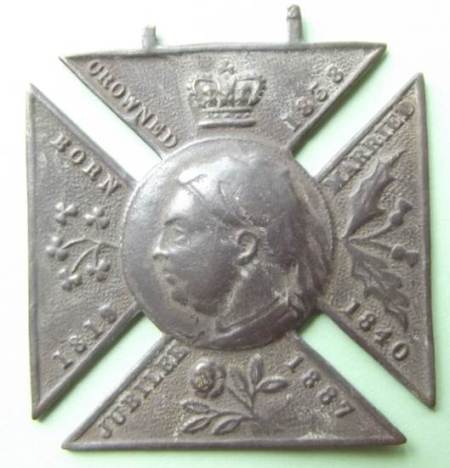 1887 Queen Victoria Golden Jubilee medallion - a Market Lavington metal detector find