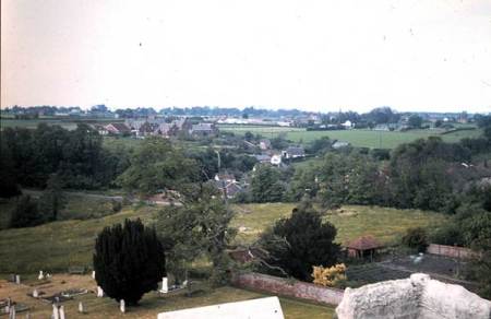View (roughly to the north) from the church tower in 1977