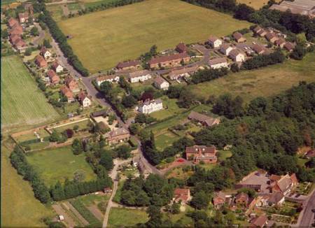 Oak Lane, Easterton, from the air